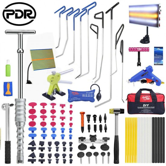 111 PDR Dent Puller Car Body Paintless Hail Removal Push Rods Hammer Tools Kits